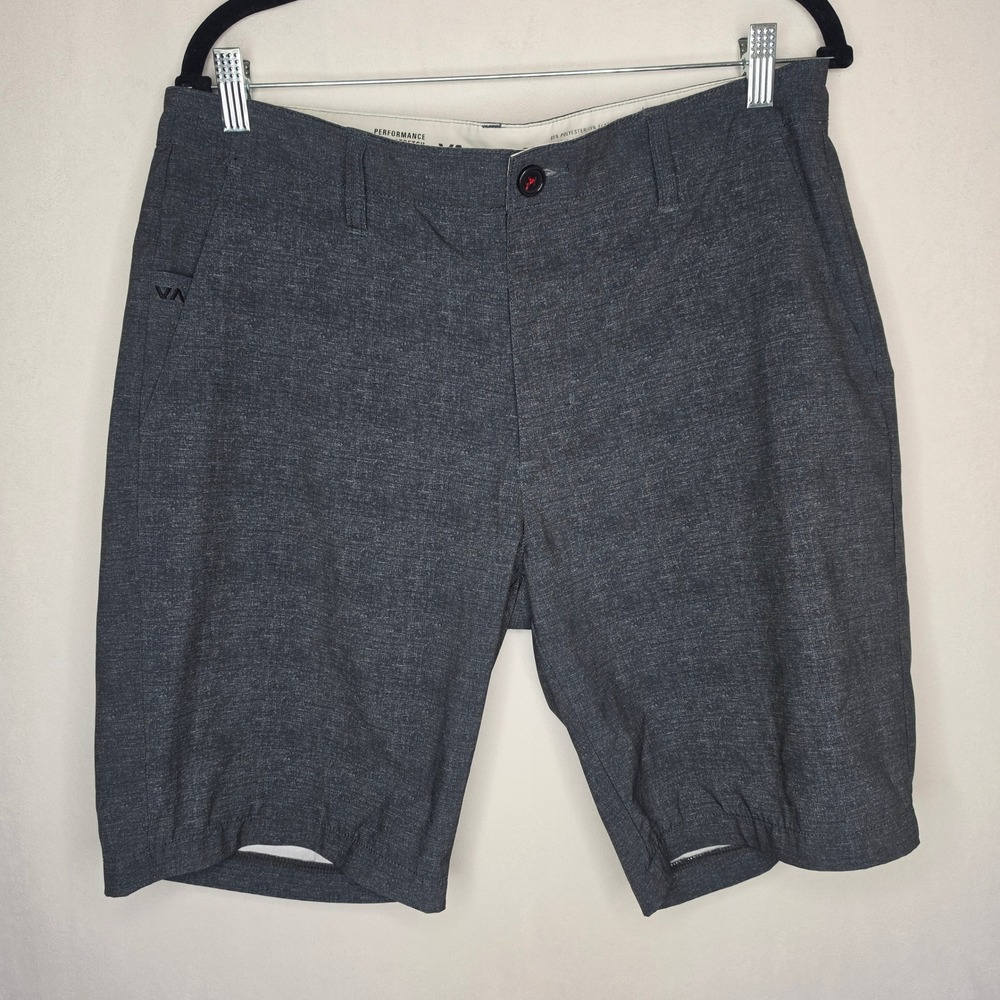 RVCA Performance Stretch Hybrid Shorts Charcoal Gray Heather Mens Size 33